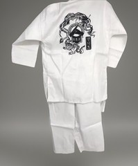 Unisex Youth’s 3pc Tiger Claw Gi All White Belt MartialArt JiuJitsu Size 1 100lb
