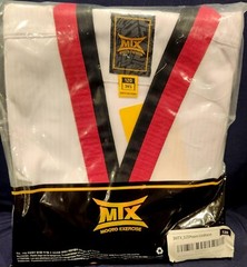 Brand New MOOTO MTX Basic Poom Uniform S2 TKD Taekwondo WT Dobok – 120 3xs