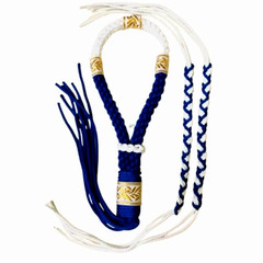 Mongkol Prajiat Boxing Tranditional Set Color White And Blue Head Armband Handma