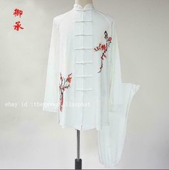 Women Men Tang Kung Fu Suit Outfits Silk Martial Arts Uniform Yoga Tai Chi Sets