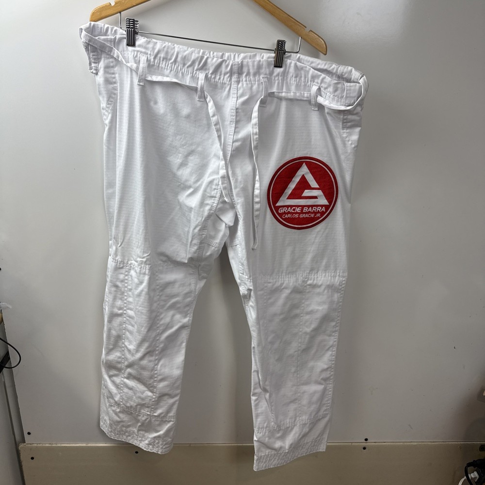 Gracie Barra Equipe Edition Pants Womens F5 White Ripstop Jiu Jitsu Kimono NWOT