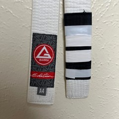 Gracie Barra Gi Belt Unisex A4 White Jiu Jitsu BJJ Kimono Uniform