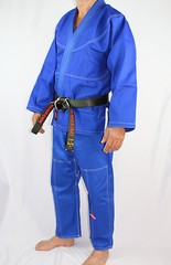 KANKU Blue BJJ Gi with blue or white heavy stitching Jiu jitsu uniform pearl