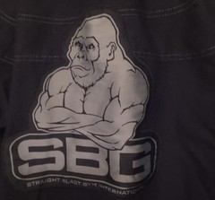 SBG Gi A2 Black Straight Blast Gym MMA Martial Arts JuJitSu