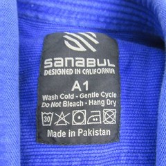 Sanabul Gi Jacket Ultra Light Jiu Jitsu Men’s A1 Blue Top Only Martial Arts