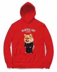 Orange Pomeranian Dog Martial Arts Master Judo Uniform Karate Uniform Hoodie