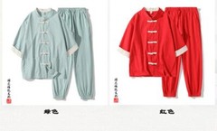 New 2Pcs Men’s Cotton Linen Arts Clothing Costume Wing Chun Kung Fu Uniform Gift