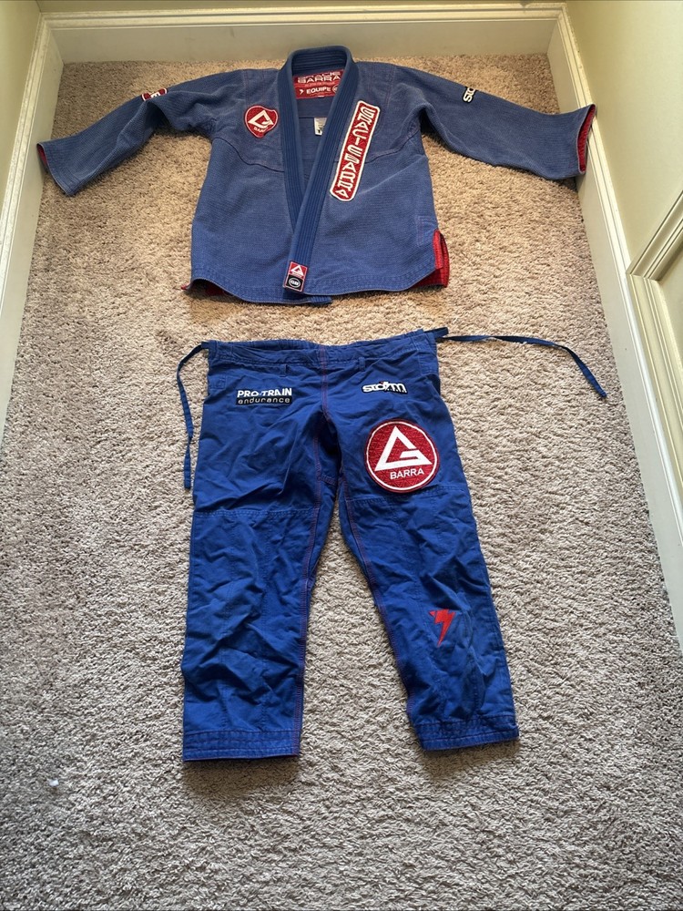 Gracie Barra Storm Kimono Jiu Jitsu Gi Set Mens Pro-Train Endurance MMA BJJ A1