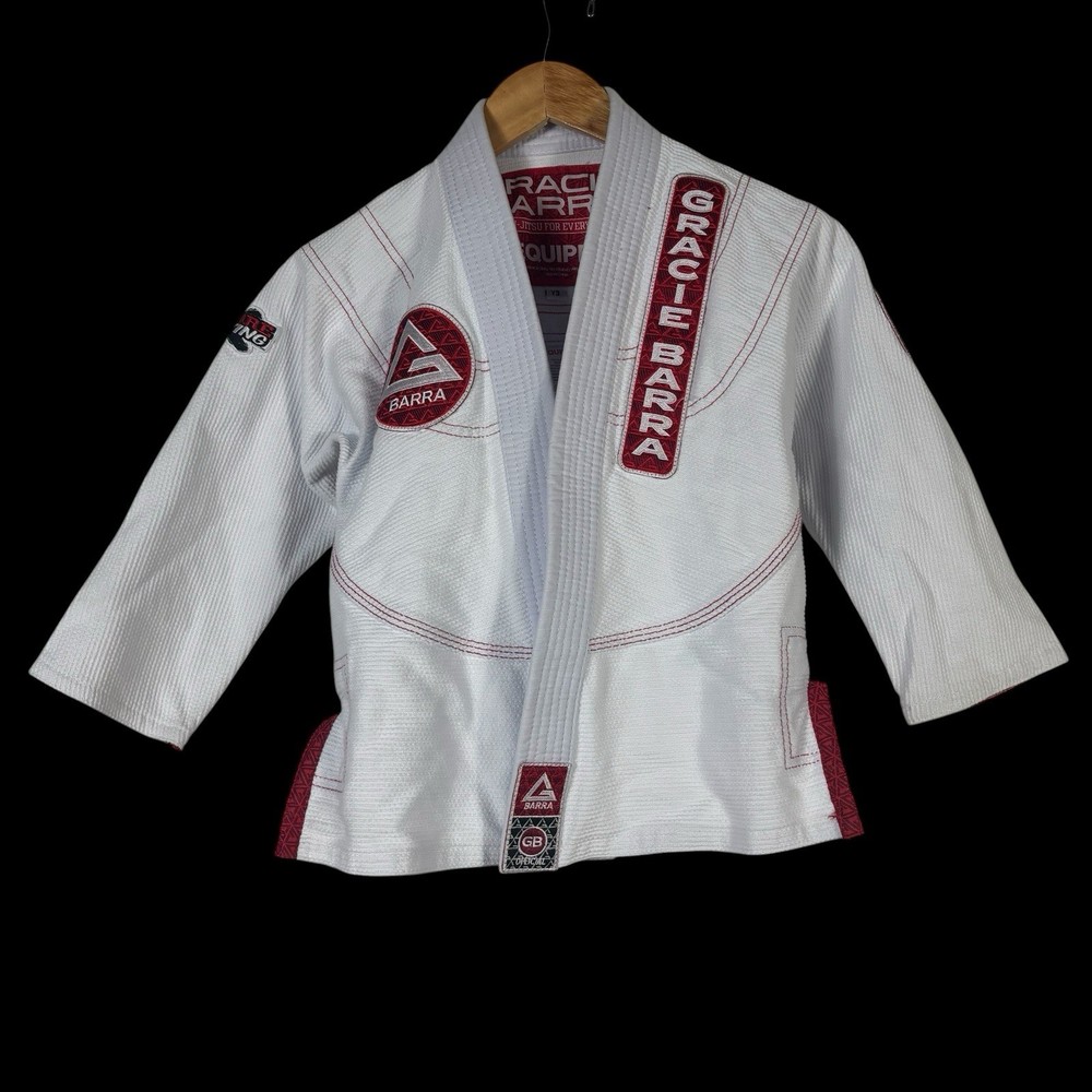 Gracie Barra Kimono/Gi Jacket Youth Size Y3 White Storm MMA Jiu Jitsu