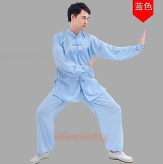 Unisex Cotton Kung Fu Tai Chi Uniform Morning exercise martial arts Clothes Suit