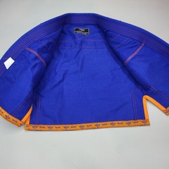 Elite Sports Brazilian Jiu Jitsu BJJ Gi Jacket – Kids C1 – Blue w/ Orange Trim