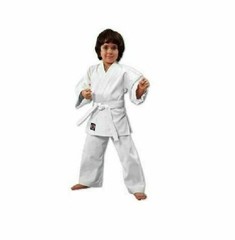 Proforce Lightweight Karate Uniform Gi White Black w/ White Belt Tae Kwon Do NEW