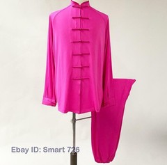 Women Men Tang Kung Fu Suit Outfits Silk Martial Arts Uniform Yoga Tai Chi Sets