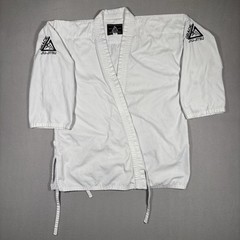 Gracie Barra Jiu-Jitsu Official Gi Set Mens size 4/170 White BJJ Cotton Martial