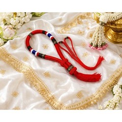 Mongkol Prajiat Set Muay Thai Boxing Color Red Head Armbands Handmand MMA.