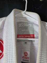 Gracie Barra Equipe Edition BJJ Jiu-Jitsu Gi White Uniform Set A0 Pants & Jacket