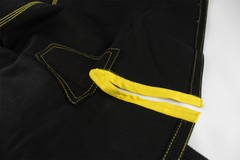 KANKU Black BJJ Gi with yellow, red, or black stitching jiu jitsu uniform pearl
