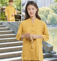 Chinese KungFu Tang fu Unisex Tai Chi Uniforms Clothing YOGA Fitness Zen Clothes