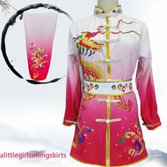 Gradient Martial Arts Uniform Kung Fu Tai Chi Suit Changquan Set Dragon Pattern