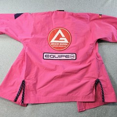 Adidas Jiu-Jitsu Gi Jacket Womens XL Pink Gracie Barra F4 X-Large Patch No Belt