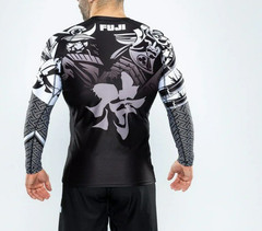 Fuji Rashguard Long Sleeve LS Musashi Rash Guard MMA BJJ Jiu Jitsu Black White