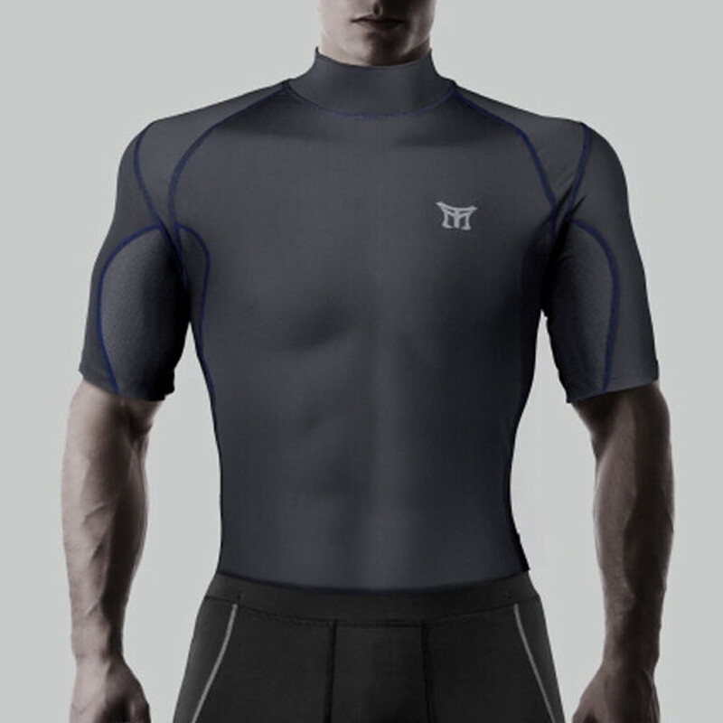 Mooto MMA Men Sports Short Sleeve Rash Guard Boxing Judo Jit Jitsu Gym Fitness