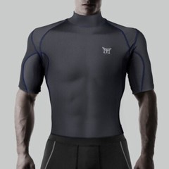 Mooto MMA Men Sports Short Sleeve Rash Guard Boxing Judo Jit Jitsu Gym Fitness