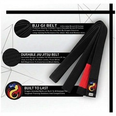 Dragon Fight Brazilian Jiu Jitsu Gi Belt Hybrid Weave For Karate Uniform B.N