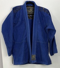 KINGZ 450 Royal Blue Jiu Jitsu Robe Size A1 (approx. Adult Small)