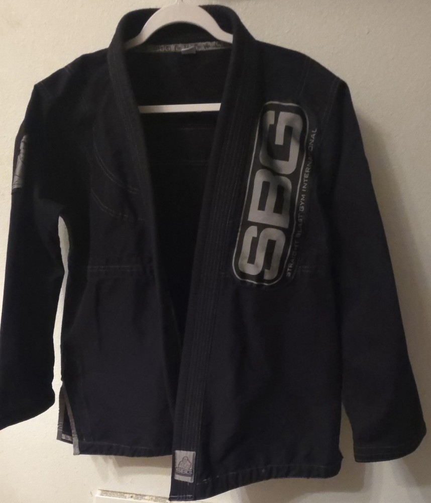 SBG Gi A2 Black Straight Blast Gym MMA Martial Arts JuJitSu