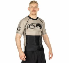 Fuji Special Ops MMA BJJ Jiu Jitsu ShortSleeve Short Sleeve SS Rashguard – Tan