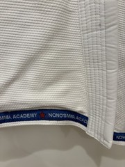 Adult Mens A1 White Jiu Jitsu GI, Top & Bottom #2 Nono’s Academy With White Belt