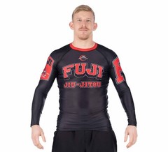 Fuji Bull Dog MMA BJJ Jiu Jitsu LongSleeve Long Sleeve LS Rashguard – Black Red