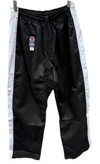 New 8oz MiddleWeight Proforce Gladiator Karate Black Martial Arts Pants TKD