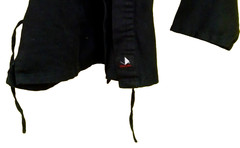Century Martial Art Jacket Size 00 Child 4 Black Ties Embroidered Tiger & Dragon