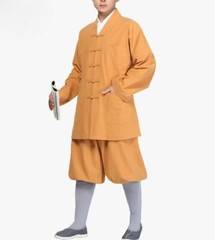 5color Full cotton Buddhist shaolin monk uniforms zen suits lay clothing black