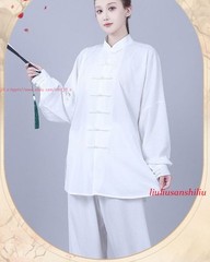 Unisex Kung Fu Tai Chi Suit Cotton Linen Shirt+Pants Wushu Martial Art Uniforms
