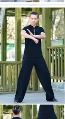 New autumn short sleeve men’s middle-aged Chinese style martial arts clothes
