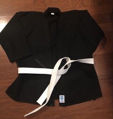 NEW ProForce Ultra Lightweight Size 1 Black White Belt NIB Karate Uniform Gi
