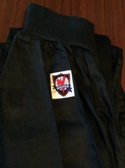 Kung Fu Pants Black Cotton pants with elastic ribbed waist Size Small