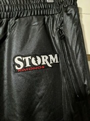 Storm Kimonos Black Polyester BJJ Jiu Jitsu Athletic Pants Mens Large L