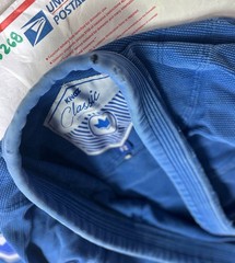 KiNGS Mens F2 Blue Jiu Jitsu MMA Martial Arts Kimono Jacket Top
