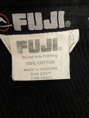 Fuji Gi & Gear Jacket A3 Black Kimono Top Only BJJ Jacket Jiu Jitsu Martial XL