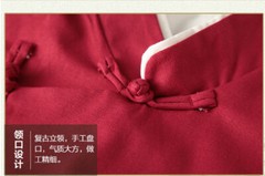 Men’s Chinese Robe Kungfu Taiji Long Coats Gown Casual Retro Outwear Cross Talk
