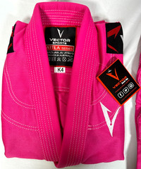 NEW Vector Sports Atilla Series K4 PINK Youth Jiu Jitsu Gi (3) Piece Uniform