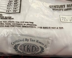 Century Martial Arts Tae Kwon Do, Uniform Student White Size 5 (Adult Large)