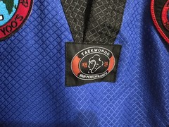 Adult VISION Taekwondo Gi Uniform Size 4/180, Blue – Master Yoo Patches, Korea