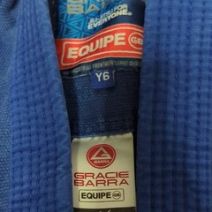 Gracie Barra Equipe GB Kids Jiu-Jitsu Gi Jacke Blue Y6 competition