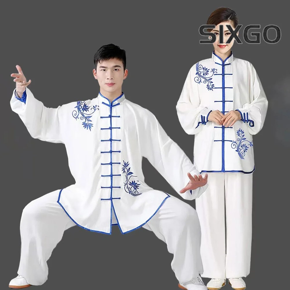 Tai Chi Clothing Chinese Kung Fu Uniform Embroidery Morning Exercise Costumes
