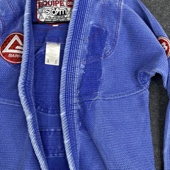 Gracie Jiu-Jitsu Storm Equipe GB BJJ Gi Jacket A2 Blue Kimono Top Adult Med